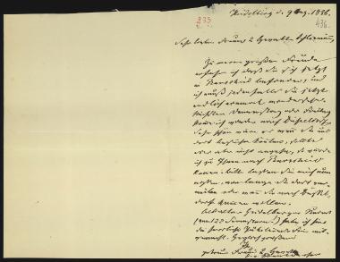 Letter sent by Eckenbrecher, G.  to Schliemann, Heinrich, 1886