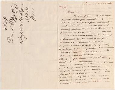 Letter sent by Schröder, Henry J. & Co. to Schliemann, Heinrich, 1864
