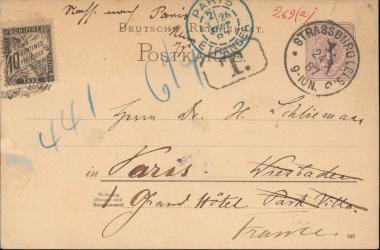 Letter sent by Henning, R. to Schliemann, Heinrich, 1887