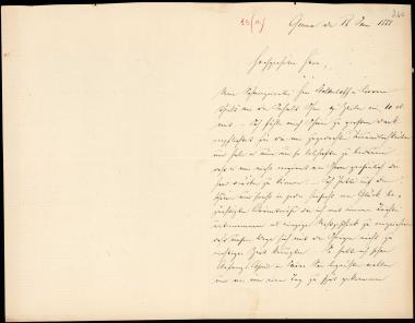 Letter sent by Allgeyes, E. to Schliemann, Heinrich, 1888