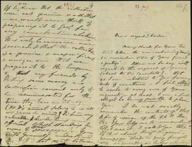 Letter sent by Bogouschevsky, Nicolas de to Schliemann, Heinrich, 1878