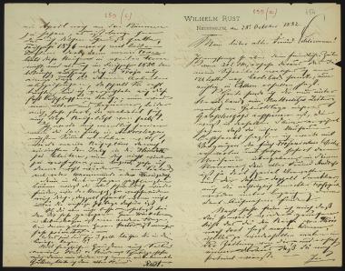 Letter sent by Rust, Wilhelm to Schliemann, Heinrich, 1882