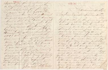 Letter sent by Grim, A. K. to Schliemann, Heinrich, 1856