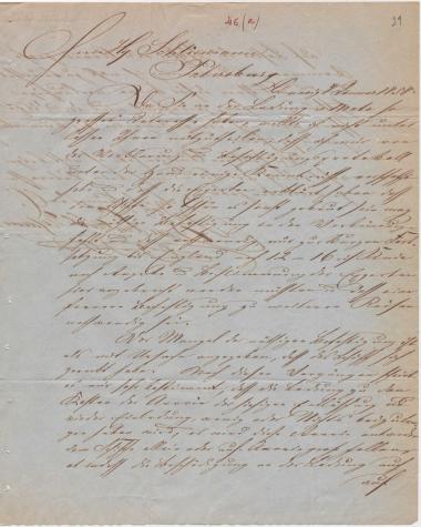 Letter sent by Hepner, S. L. A. to Schliemann, Heinrich, 1858