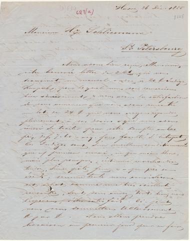 Letter sent by Langer, H. & Co. to Schliemann, Heinrich, 1855