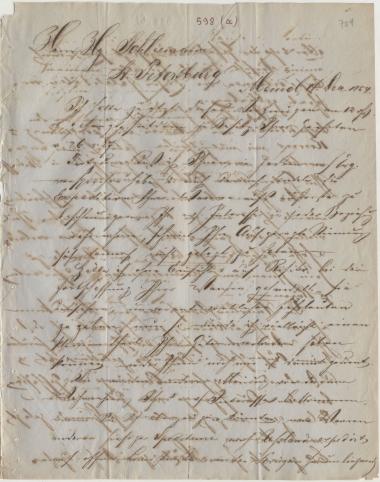 Letter sent by Laaser, H. to Schliemann, Heinrich, 1854