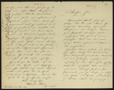 Letter sent by Haus, Robert to Schliemann, Heinrich, 1881