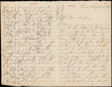 Letter sent by Schliemann, Sergei Andreyevich to Schliemann, Heinrich, 1873