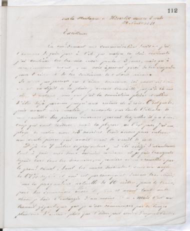 Copy of letter by Schliemann, Heinrich to ?, Kemal, 1871