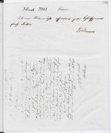Copy of letter by Schliemann, Heinrich to Stern Hotel, 1884