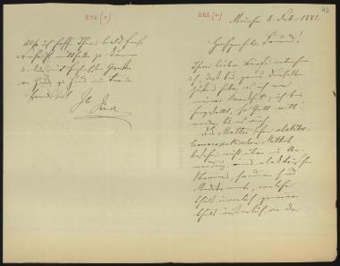 Letter sent by Schels, August to Schliemann, Heinrich, 1882
