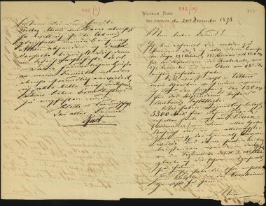 Letter sent by Rust, Wilhelm to Schliemann, Heinrich, 1878