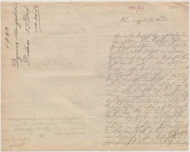 Letter sent by Petrowsky, Doris to Schliemann, Heinrich, 1862
