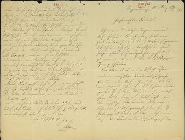 Letter sent by Schels, August to Schliemann, Heinrich, 1879