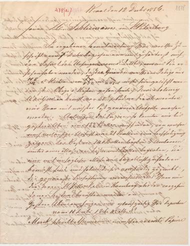 Letter sent by Mayer & Co. to Schliemann, Heinrich, 1856