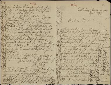 Letter sent by Kühse, Wilhelm to Schliemann, Heinrich, 1874