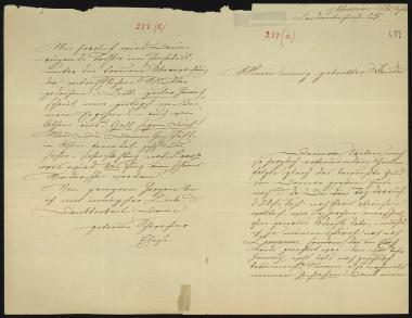 Letter sent by Schliemann, Elise to Schliemann, Heinrich, 1885
