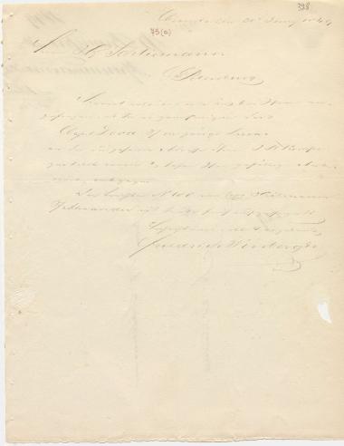 Letter sent by Winberg, Friedrich & Co. to Schliemann, Heinrich, 1849