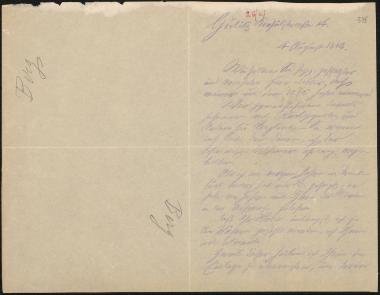 Letter sent by Berg, Olof to Schliemann, Heinrich, 1884