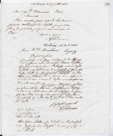 Copy of letter by Schliemann, Heinrich to Beaurain, Polynice, 1881