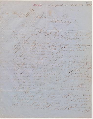 Letter sent by Schröder, Henry J. & Co. to Schliemann, Heinrich, 1861