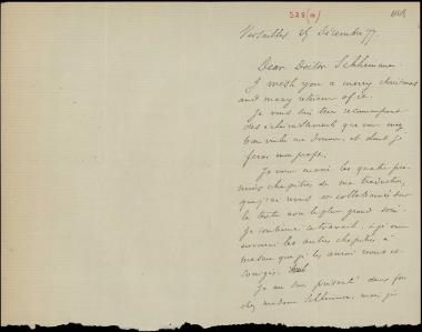 Letter sent by Girardin, J. to Schliemann, Heinrich, 1877