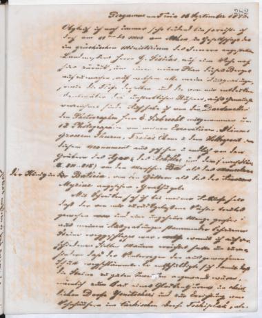 Copy of letter by Schliemann, Heinrich to Curtius, Ernst W. 1872