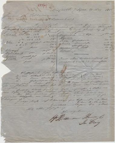 Letter sent by Boldemann, Borries & Co. to Schliemann, Heinrich, 1856