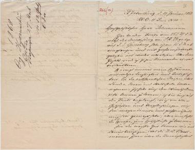 Letter sent by Kuchczynski, Fyodor Antonovich to Schliemann, Heinrich, 1868