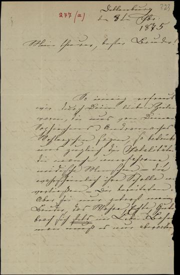 Letter sent by [Schliemann], Elise to Schliemann, Heinrich, 1875