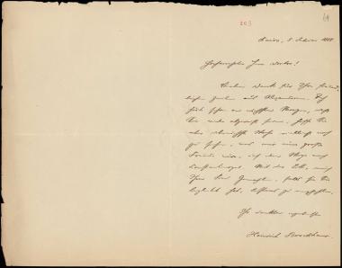 Letter sent by Brockhaus, Heinrich to Schliemann, Heinrich, 1888