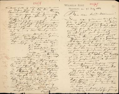 Letter sent by Rust, Wilhelm to Schliemann, Heinrich, 1883