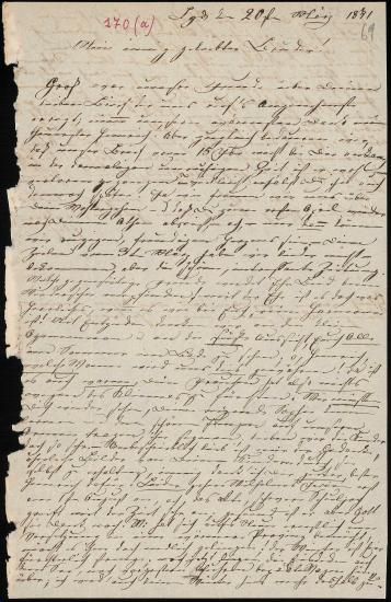 Letter sent by [Schliemann], Elise to Schliemann, Heinrich, 1871
