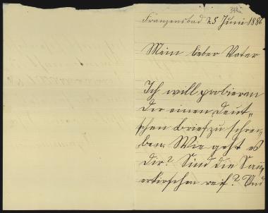 Letter sent by Σλήμαν, Αγαμέμνων to Schliemann, Heinrich, 1886