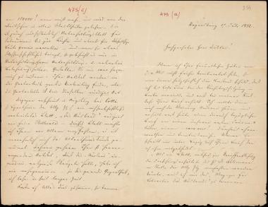 Letter sent by Schels, August to Schliemann, Heinrich, 1872