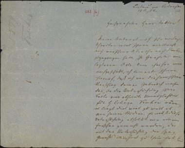 Letter sent by Fischer, Georg to Schliemann, Heinrich, 1879