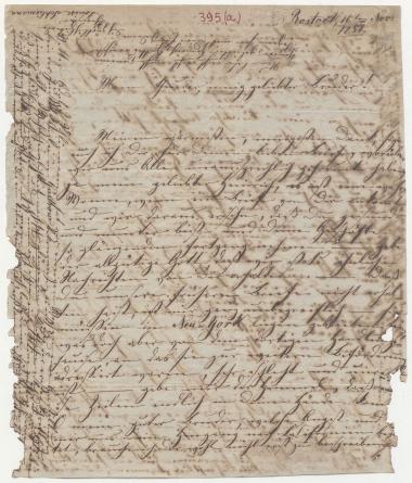 Letter sent by Schliemann, Louise to Schliemann, Heinrich, 1851