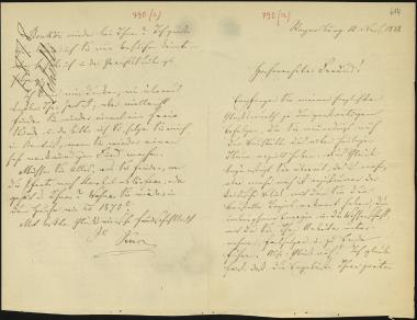 Letter sent by Schels, August to Schliemann, Heinrich, 1878