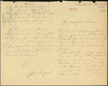 Letter sent by Richers, Etha to Schliemann, Heinrich, 1879