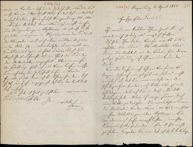 Letter sent by Schels, August to Schliemann, Heinrich, 1877