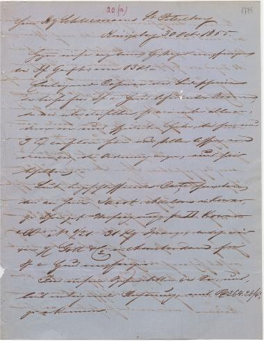 Letter sent by Malmros & Co. to Schliemann, Heinrich, 1855