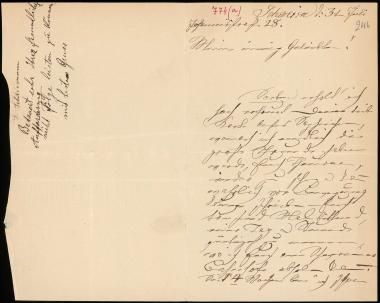 Letter sent by Schliemann, Elise to Schliemann, Heinrich, 1889