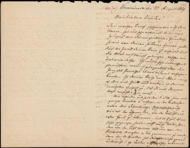 Letter sent by Petrowsky, Doris and Petrowsky, Hans to Schliemann, Heinrich, 1869