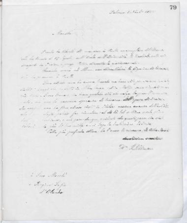 Copy of letter by Schliemann, Heinrich to Sophia, Queen of the Netherlands, 1875