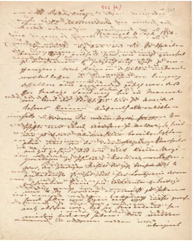 Letter sent by Meyer & Co. to Schliemann, Heinrich, 1854