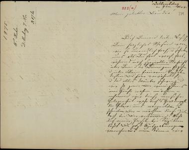 Letter sent by [Schliemann], Elise to Schliemann, Heinrich [1875]
