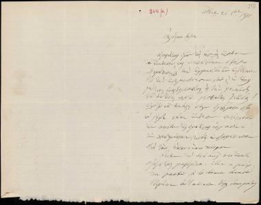 Letter sent by Ράλλης, Γ. Α. to Schliemann, Heinrich, 1871