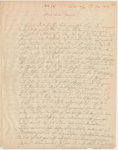 Letter sent by Kühse, Wilhelm to Schliemann, Heinrich, 1857