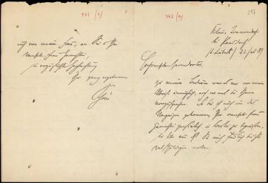 Letter sent by Schöne, Richard to Schliemann, Heinrich, 1889
