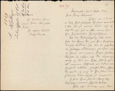 Letter sent by Naltner, Aegidius to Schliemann, Heinrich, 1869